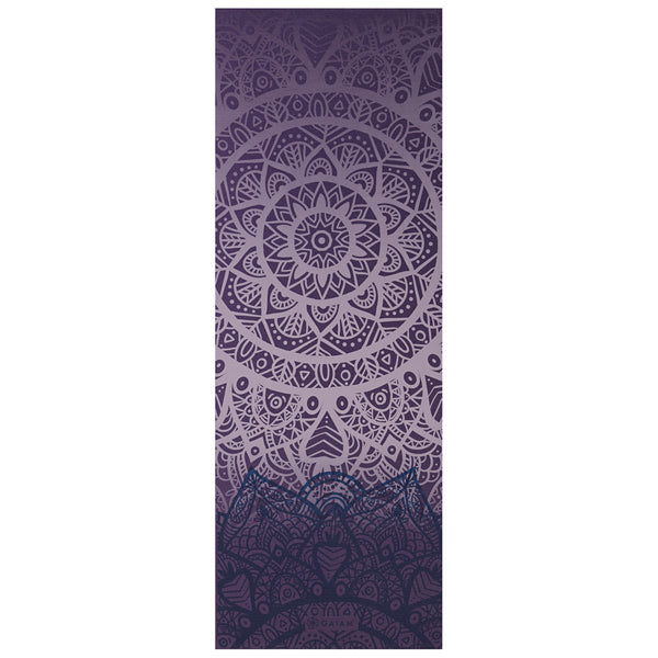 Classic Yoga Mat (4mm) - Purple Lattice top flat
